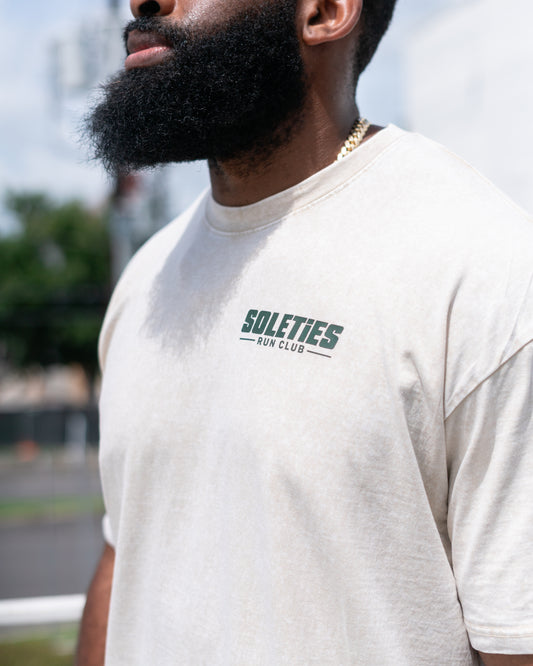 Soleties Run Club Legacy Oversized Tee - Vintage Cream [PRE-ORDER]